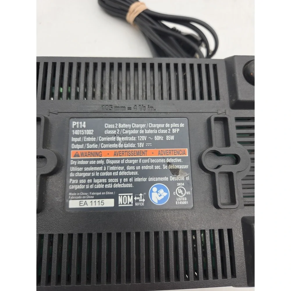 Ryobi One Plus Charge Center 18 V. 18 Volt Charger Model P114 Class 2 85w Output